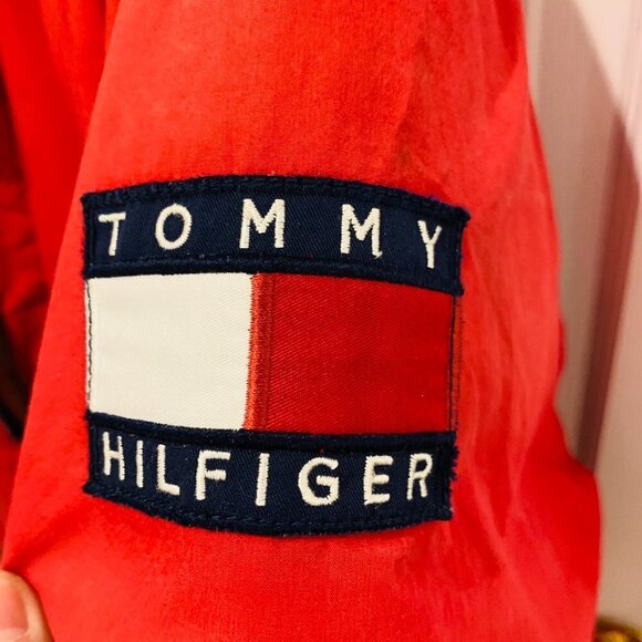 VTG Tommy Hilfiger Down Jacket Puffer Mens Large 90s - Picture 6 of 14